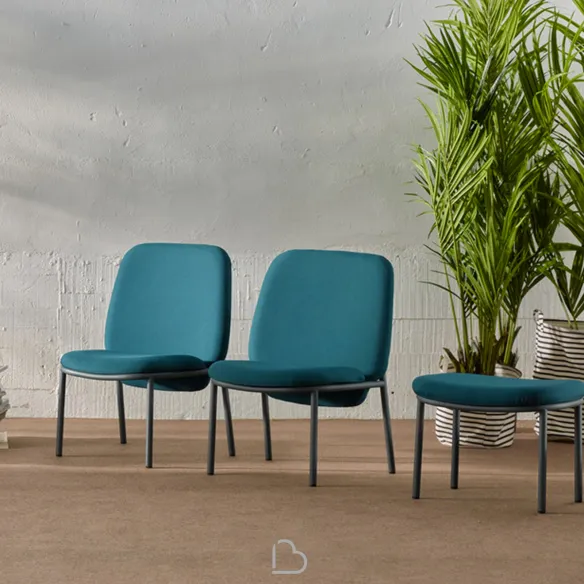Sedia in acciaio Ondarreta Lana High Back
