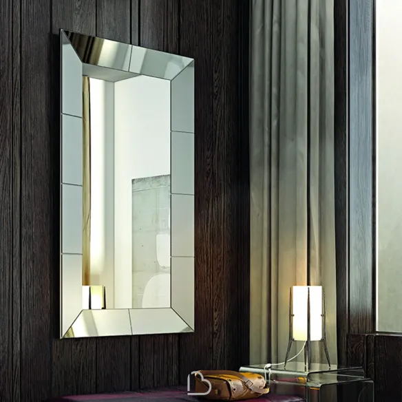 Specchio con cornice a specchio Riflessi Cube