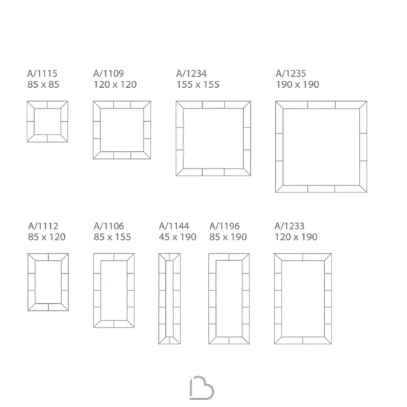 Specchio con cornice a specchio Riflessi Cube