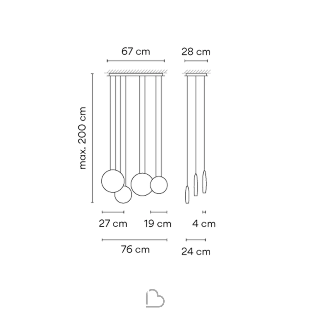 Lampada A Sospensione Vibia Cosmos 2515