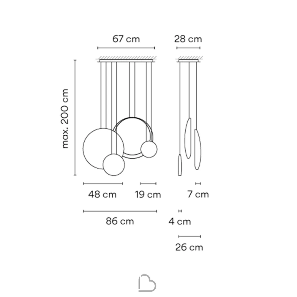 Pendelleuchte Vibia Cosmos 2516