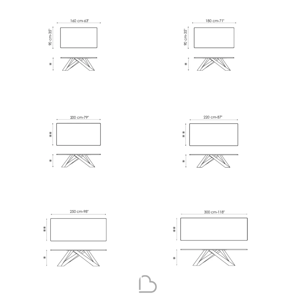 Table Bonaldo Big Table 200x100cm