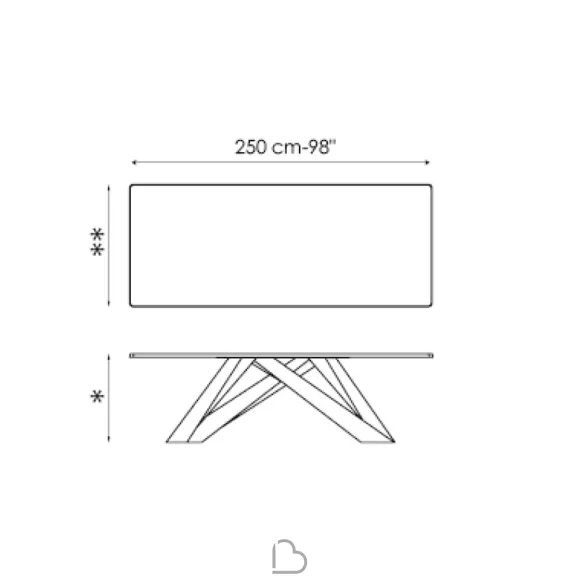 Mesa Bonaldo Big Table 220