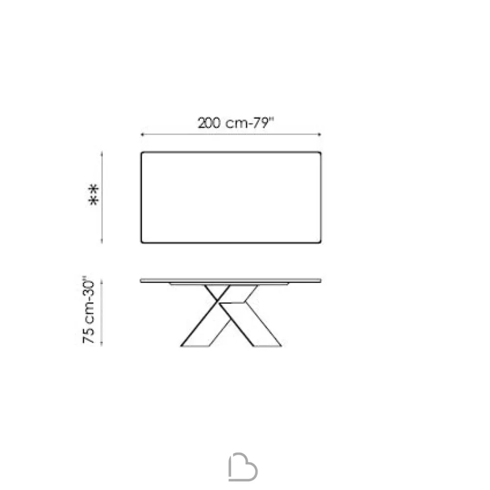 Tisch Bonaldo AX 250x100x75 cm