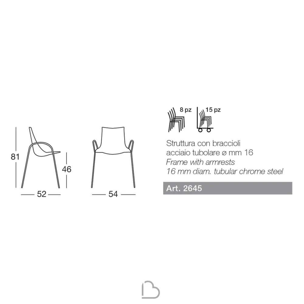 Stuhl SCAB Design ZEBRA POP 2645