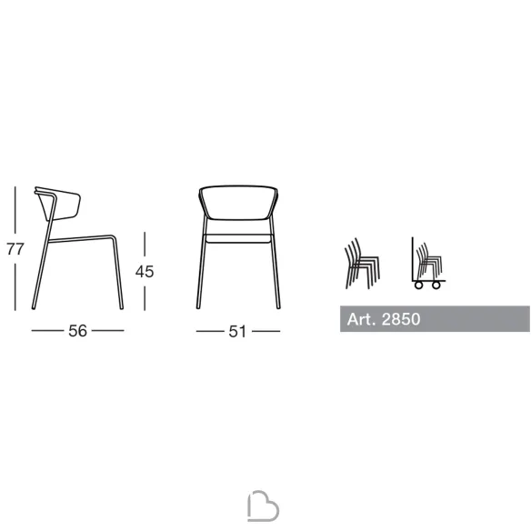 Fauteuil SCAB Design LISA WOOD 2850