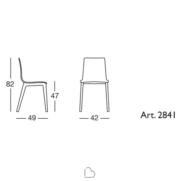 Sedia SCAB Design SMILLA tecnopolimero