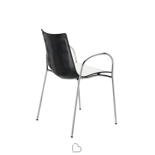 Chaise avec accoudoirs SCAB Design ZEBRA BICOLORE