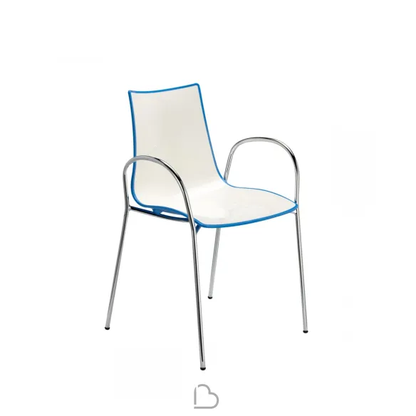 Silla con reposabrazos SCAB Design ZEBRA BICOLORE