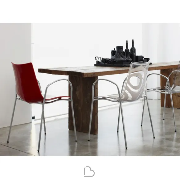 Sedia con braccioli SCAB Design ZEBRA BICOLORE