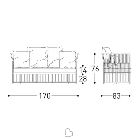 High back sofa  Varaschin Tibidabo