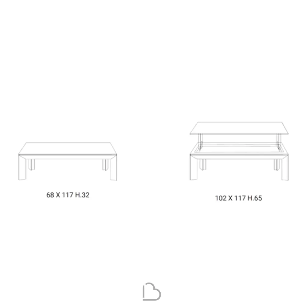 Table multifonction Ozzio Italia T062 Metrino