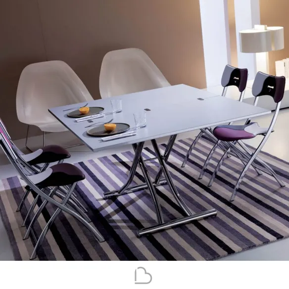 Wandelbarer Couchtisch Ozzio Italia T097 Mondial CR