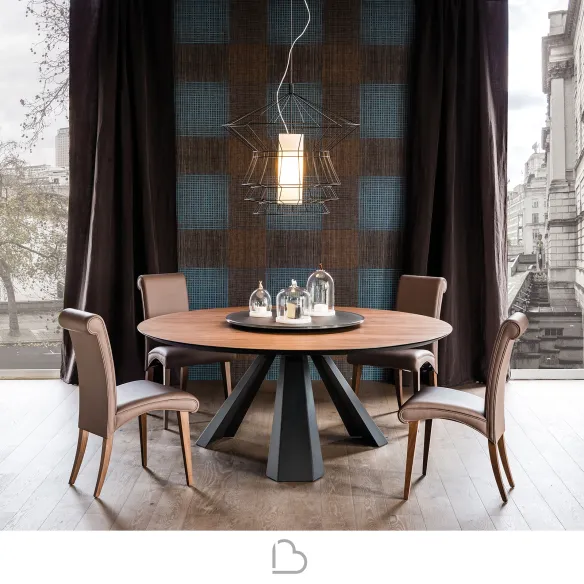 Table Cattelan Italia Eliot Round Top Bois