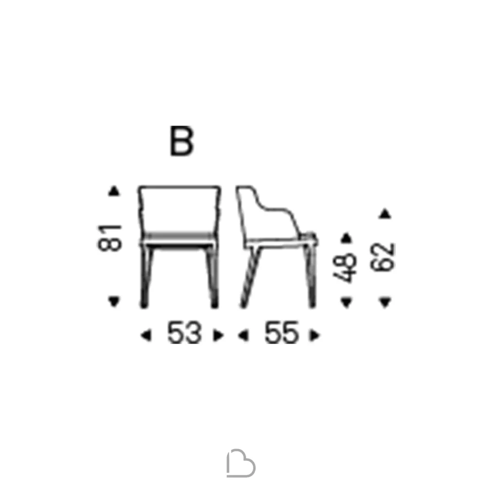 Silla con Reposabrazos Cattelan Italia Magda