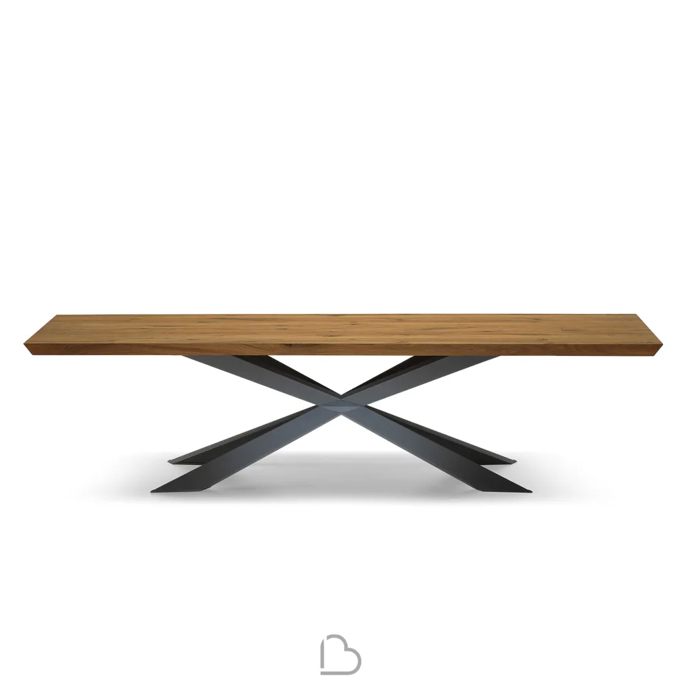 Table Cattelan Italia Spyder Wood Version S avec des Bords Irréguliers
