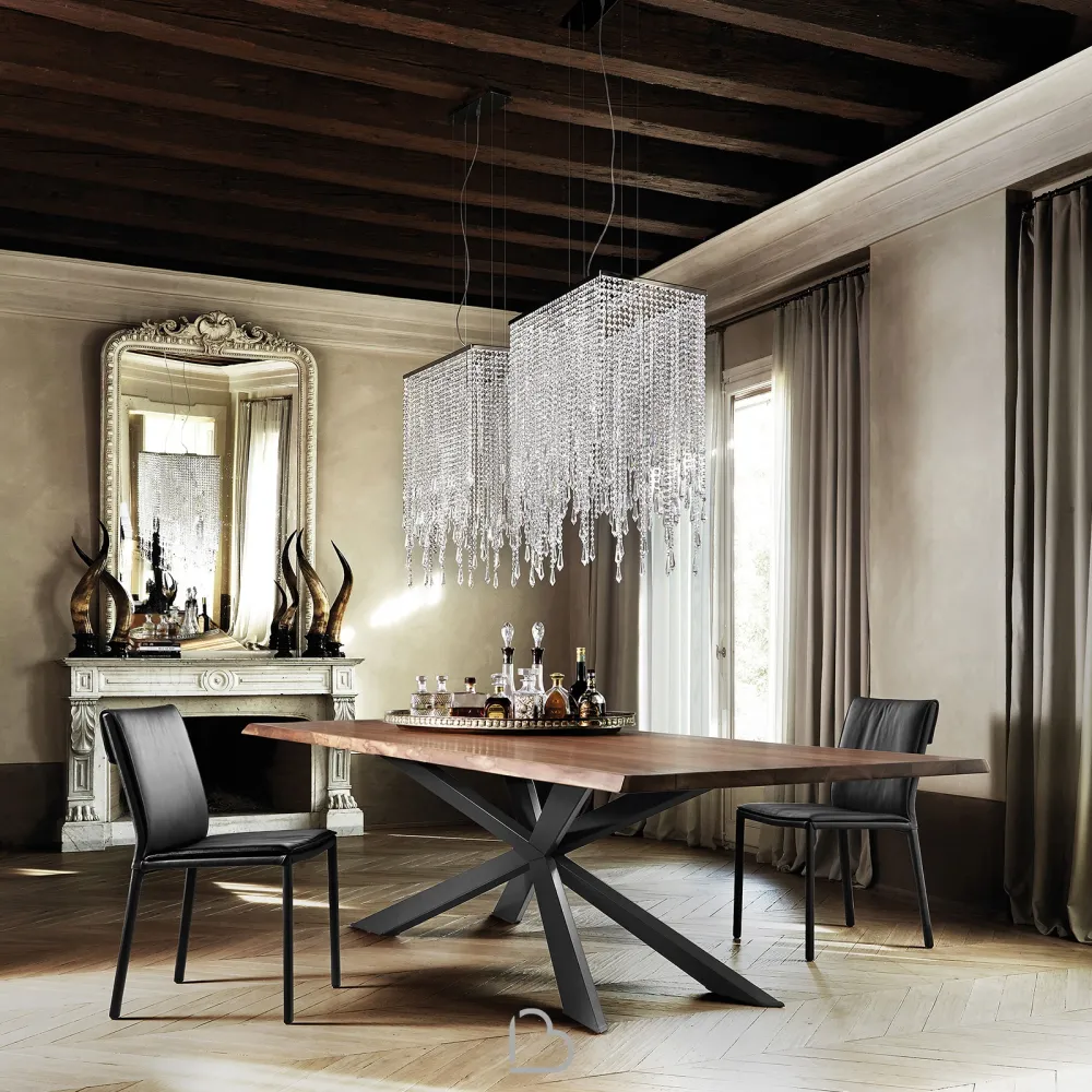 Table Cattelan Italia Spyder Wood Version S with Irregular Edges