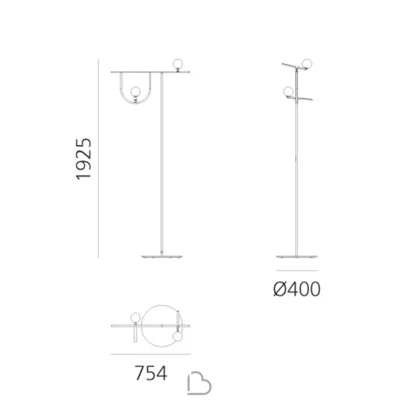 Lampada da terra Artemide Yanzi Floor