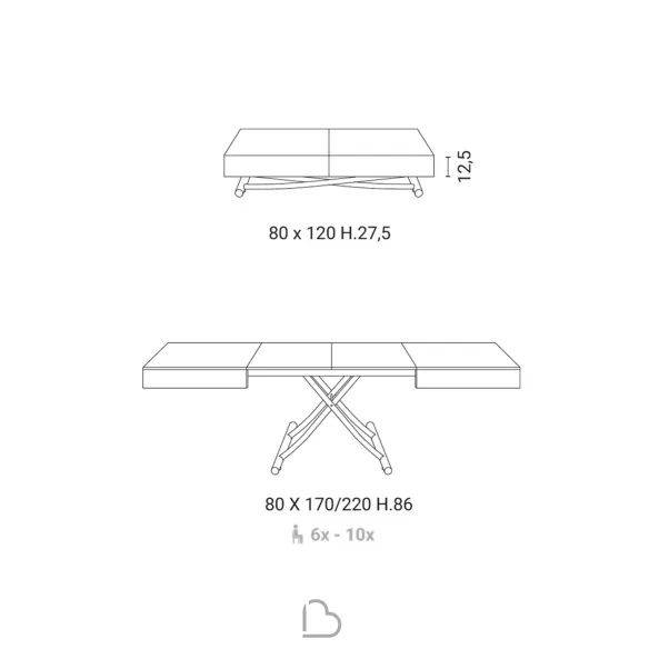 Mesa transformable Easy-Line New Cover ET53