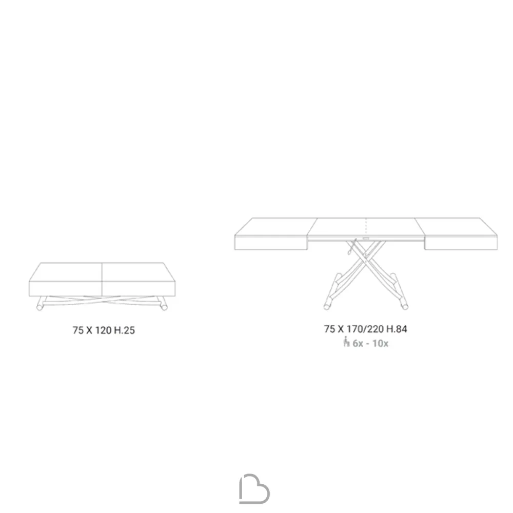 Table Transformable Ozzio Italia T110 Box