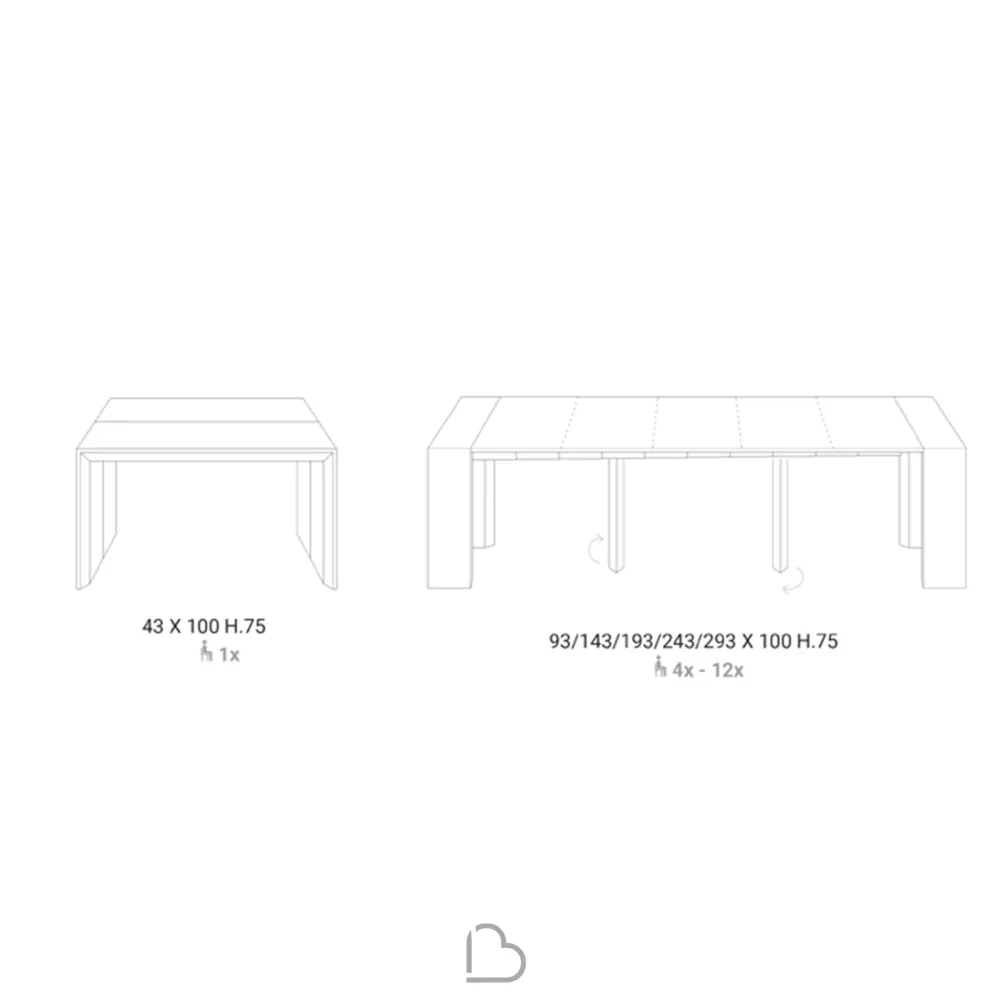 Console Extensible Ozzio Italia T035 Golia