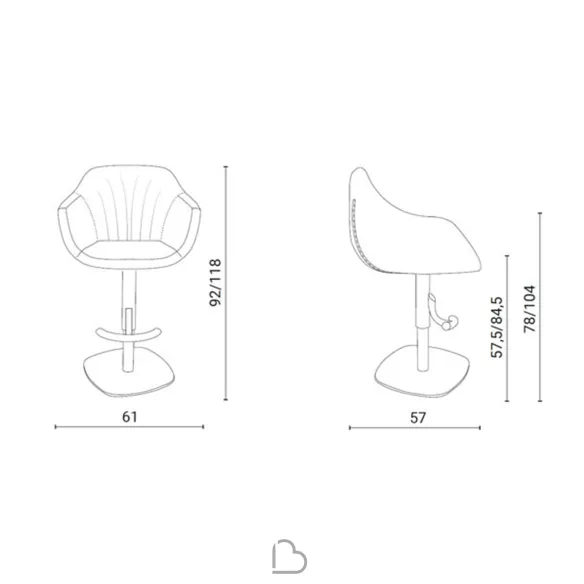 Tabouret Ozzio Italia S551 Boris