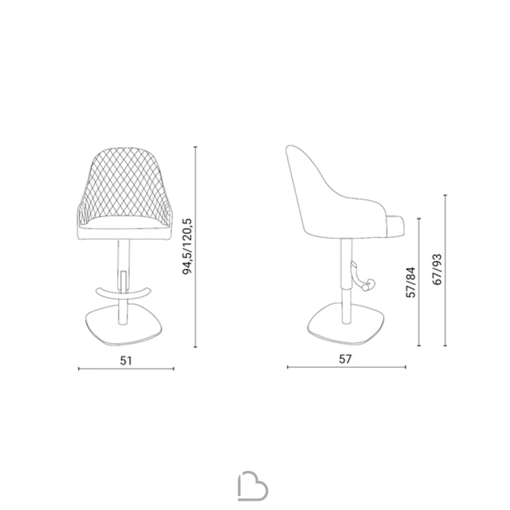 Stool Ozzio Italia S505 Brando