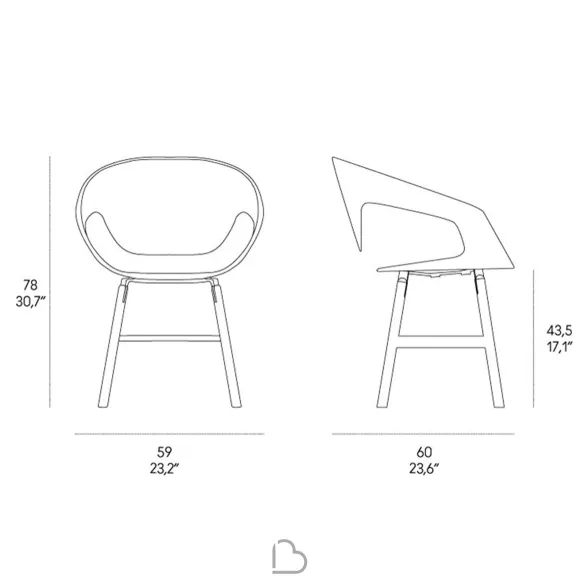 Chaise Casamania Vad Wood