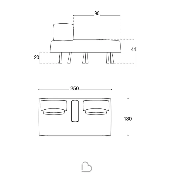 3-Sitzer-Sofa Désirée Endor