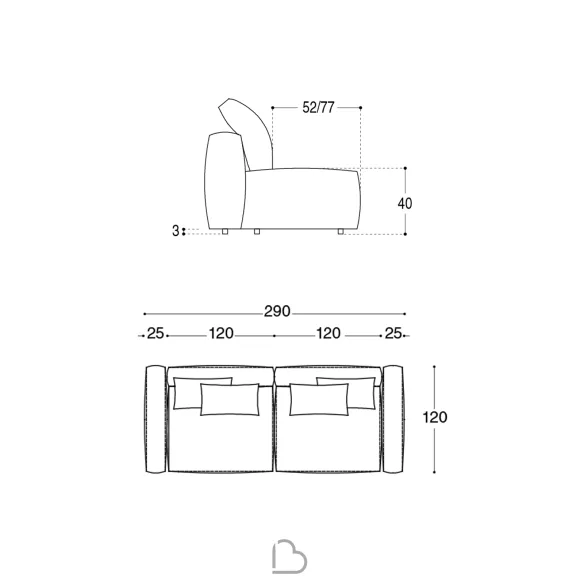 Sofa 4 Seater Désirée Boog