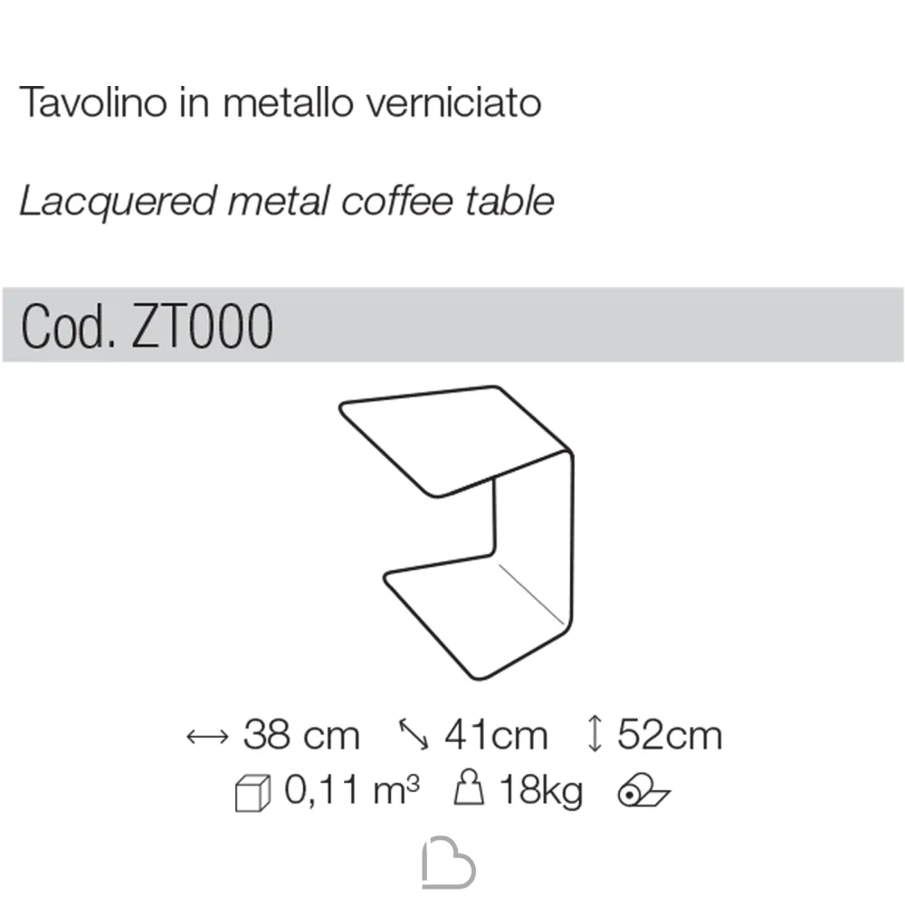 Couchtisch in Metall DiTre Italia Loman