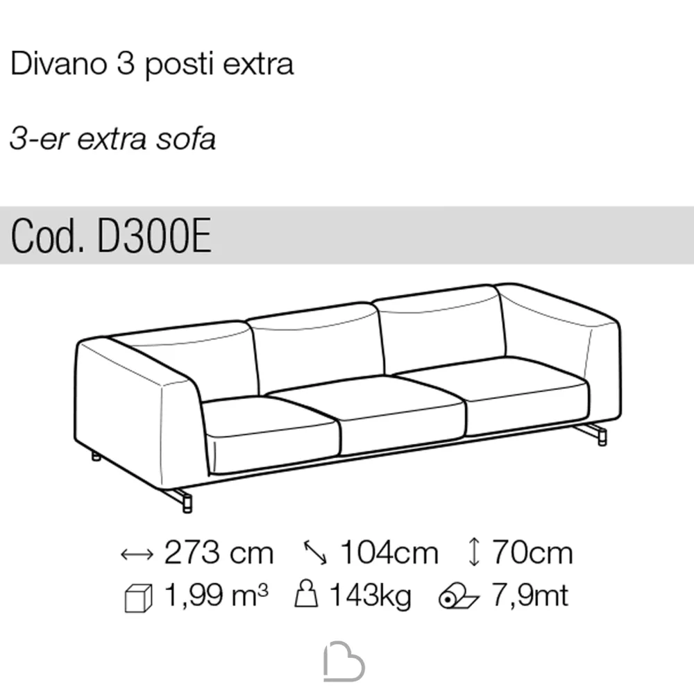Divano 3 posti Ditre Italia St.Germain