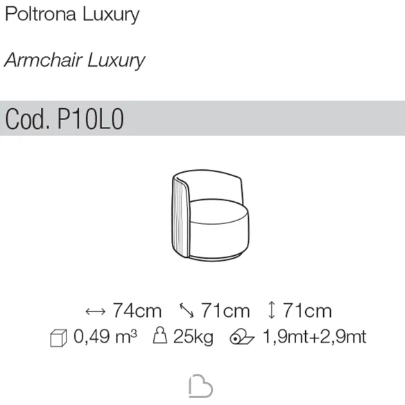 Armchair DiTre Italia Chloè Luxury