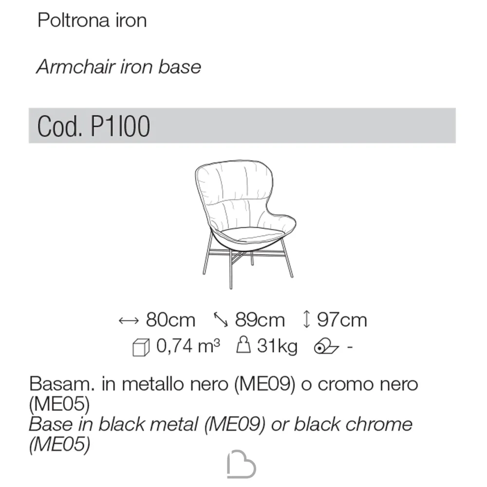 Sessel Eisenbasis DiTre Italia Softy