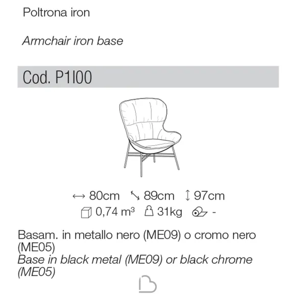 Sessel Eisenbasis DiTre Italia Softy