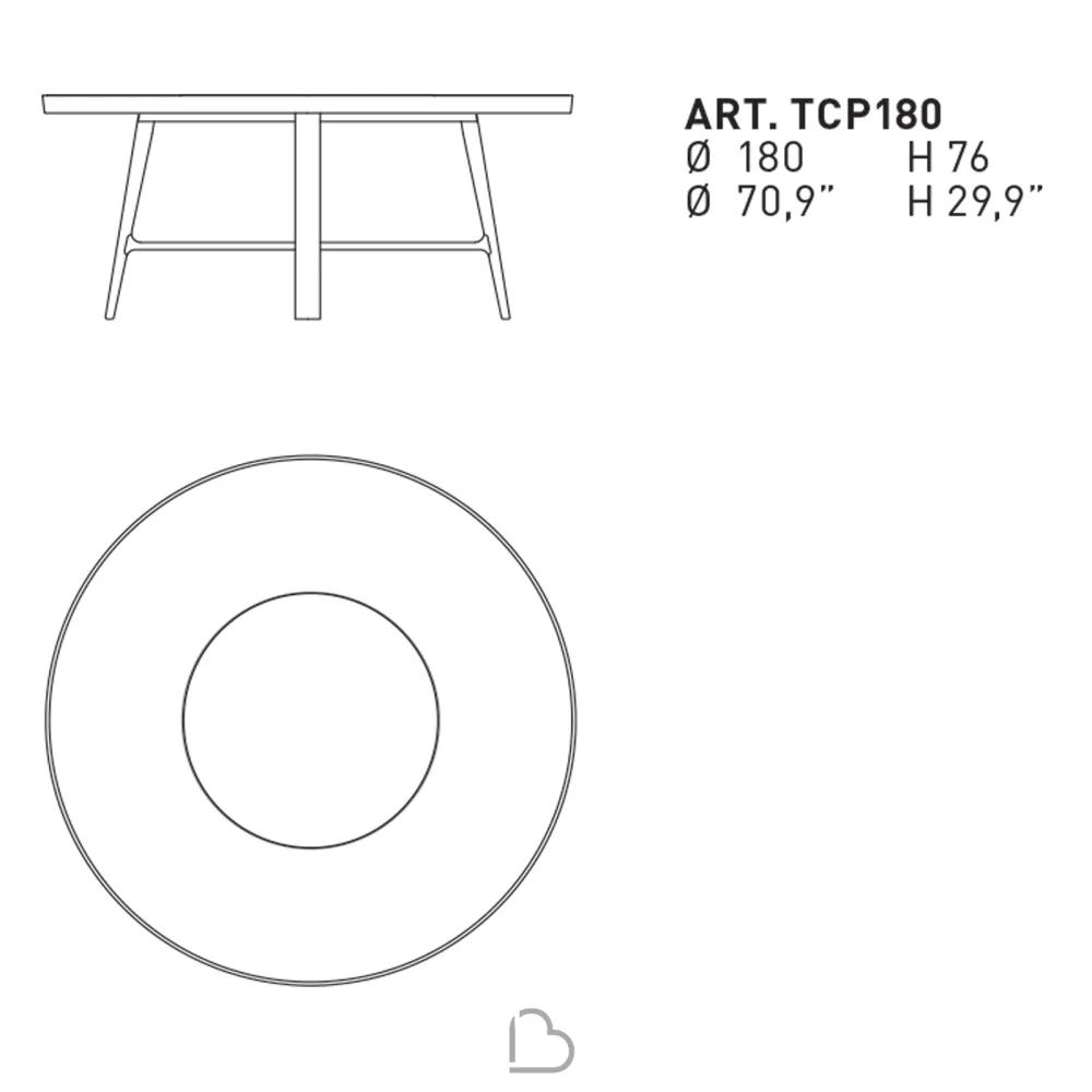 Round Table Alivar Compass Lazy Susan
