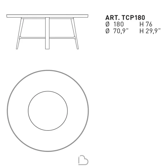 Tavolo Rotondo Alivar Compass Lazy Susan