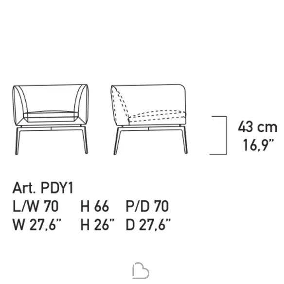 Armchair Alivar Pady