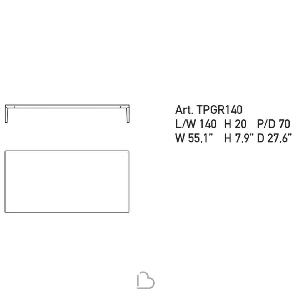 Rectangular Coffee Table Alivar Poggio