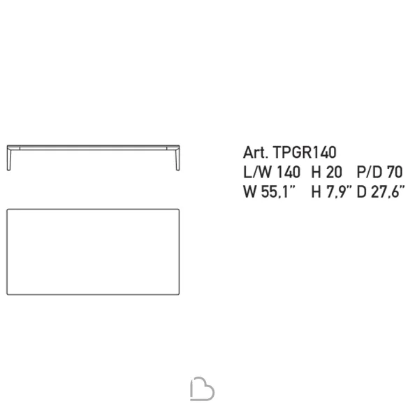Rectangular Coffee Table Alivar Poggio