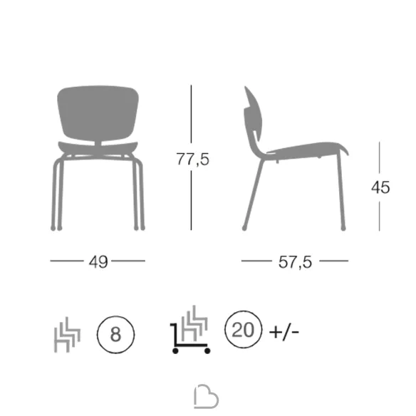 Silla de Policarbonato Segis Slide