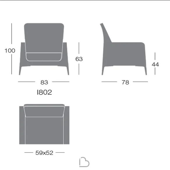 Fauteuil Alphabet Hi Omega