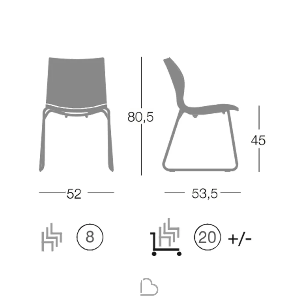 Chaise de Traîneau Segis Nami