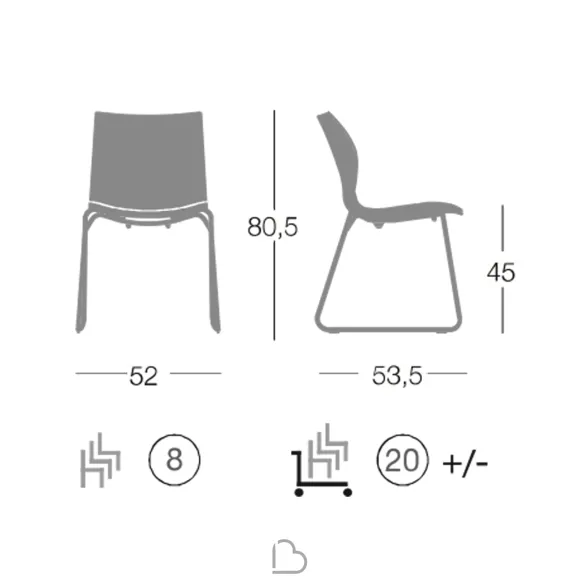 Chaise de Traîneau Segis Nami