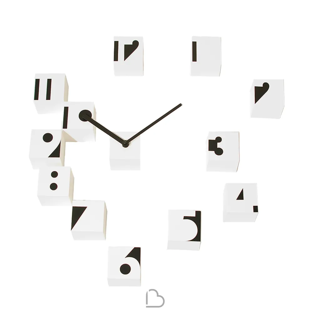 Orologio da parete Progetti Rnd Time bianco optical