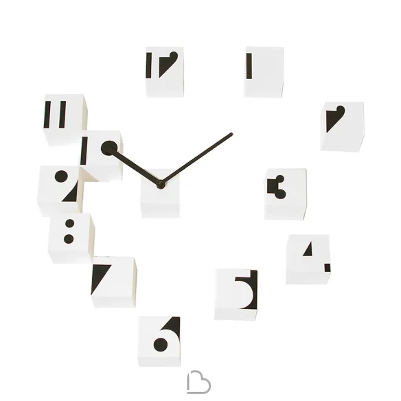 Orologio da parete Progetti Rnd Time bianco optical