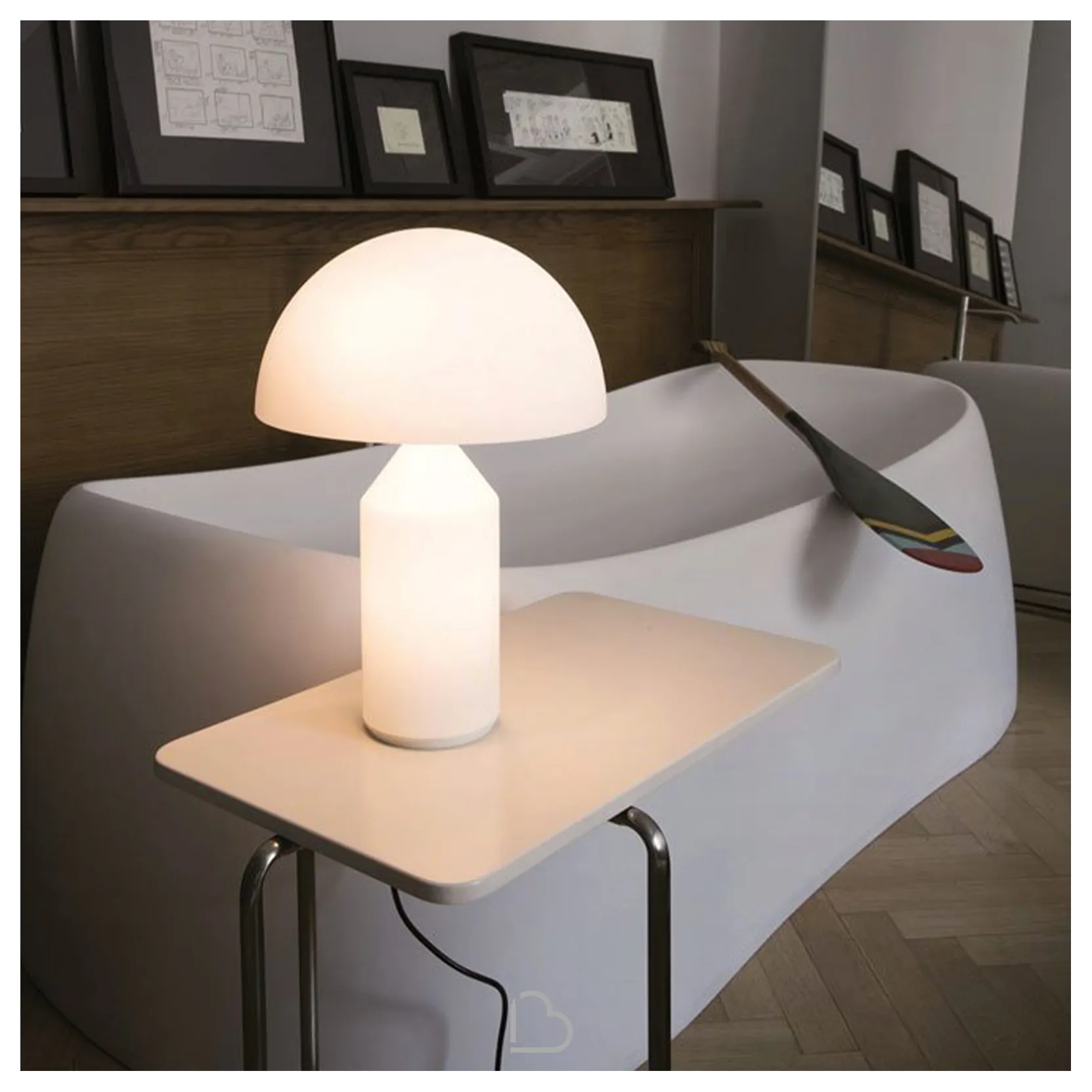 Oluce Atoll Table Lamp In Glass Barthome, Ak47 35 Table Lamp