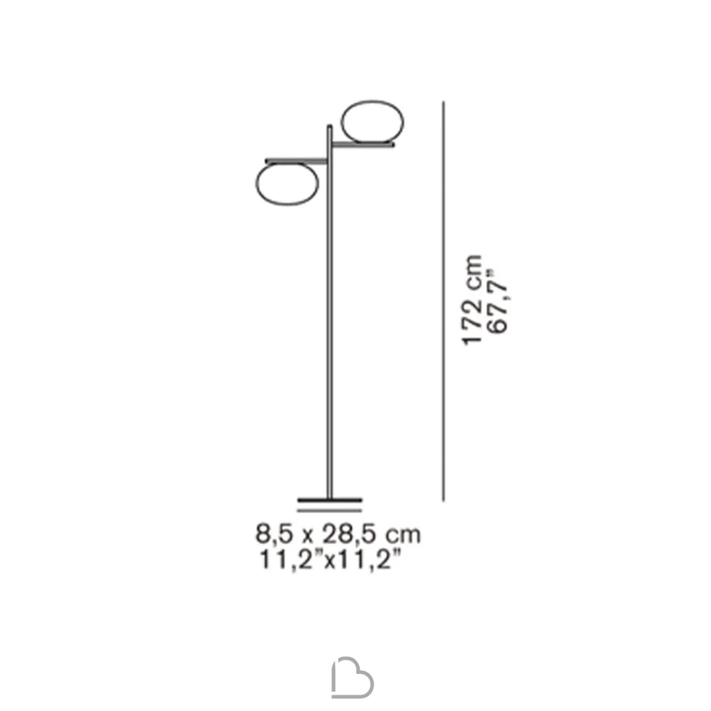 Oluce Alba 383 lámpara de pie