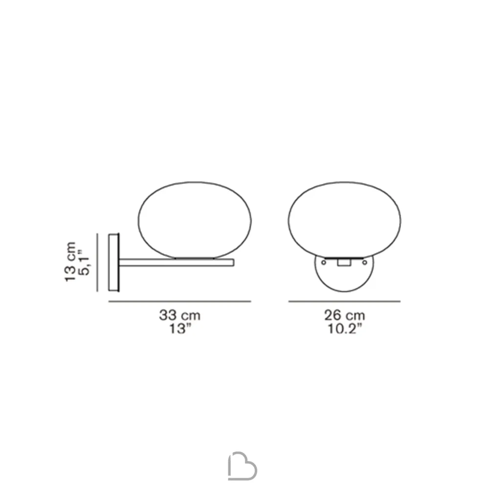 Lampada da parete Oluce Alba 176