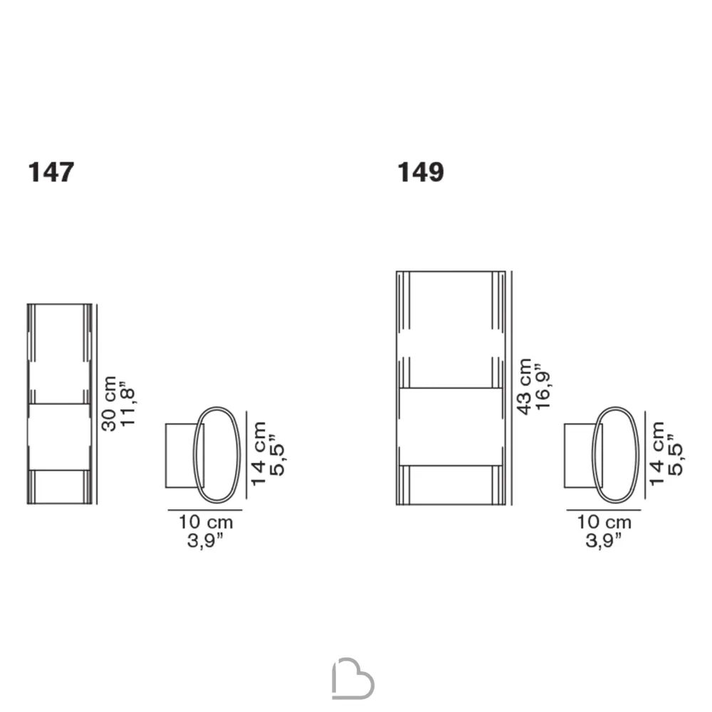 Lampada da parete Oluce Line